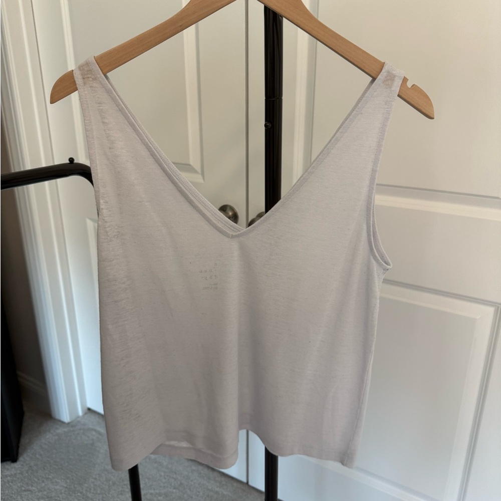 A New Day Light Gray V-Neck Women’s Tank Top